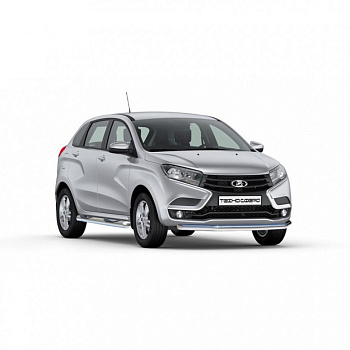 Защита переда «Труба», нерж. (d.51) Lada X-Ray (арт. 1438)