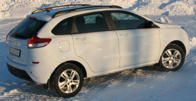 Рейлинги (черные) для автомобиля Lada X-Ray 2015- (0224-БП-02)