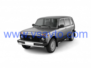 Защита порогов с накладками Ø63мм (НПС) LADA "4х4 2131" 1995- (LNU220302)