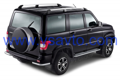 Защита порогов с алюм. площадкой Ø51мм (НПС) UAZ Patriot 2014- (05020201)