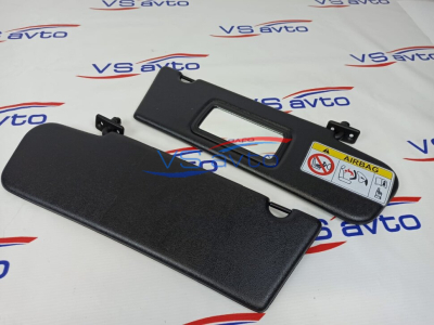 Козырьки солнцезащитные с зеркалом (черные) Шевроле Нива